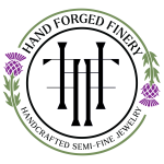 Official Circular Hand Forged Finery logo including thistle, leaves and monogram detail