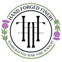 Official Circular Hand Forged Finery logo including thistle, leaves and monogram detail