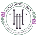 Official Circular Hand Forged Finery logo including thistle, leaves and monogram detail